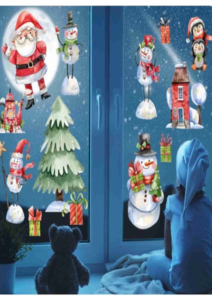 Renkli yılbaşı cam süsleri, Noel Baba ve kardan adam figürleri, 5+ parçalı set fiyatları