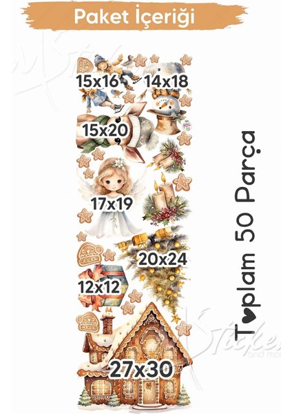 Kış Temalı Çocuk Figürleri Sticker Seti, 5+ Parça, Renkli ve Eğlenceli Dekorasyon modelleri