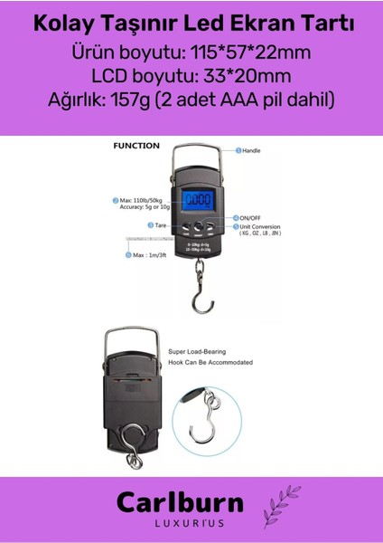 Deluxe LCD Ekran Seyahat Bavul Ağırlık Tartı Dijital Çok Amaçlı Taşınabilir Bagaj Tartısı Max 30 kg