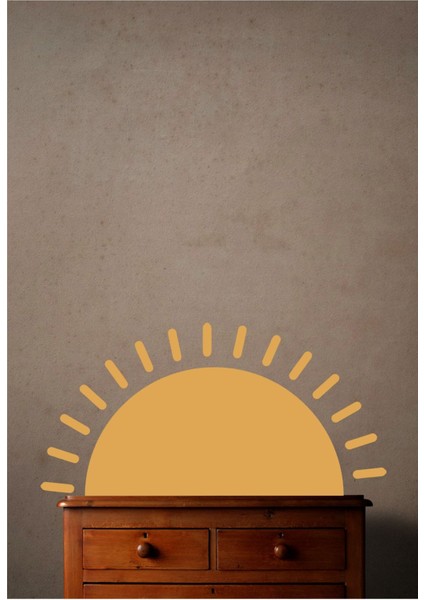 Güneş Temalı Renkli Kendinden Yapışkanlı Duvar Sticker Seti fırsatları