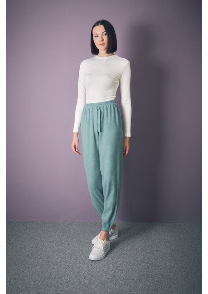 Fitilli Beli Lastikli Jogger Pantolon fiyatları