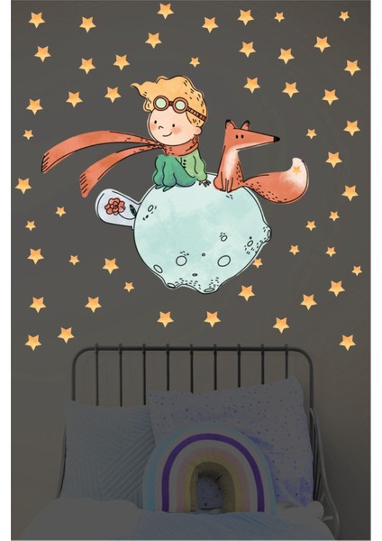 Çocuk Odası Renkli Figür Duvar Sticker Seti, Eğlenceli ve Sevimli Dekorasyon Parçası