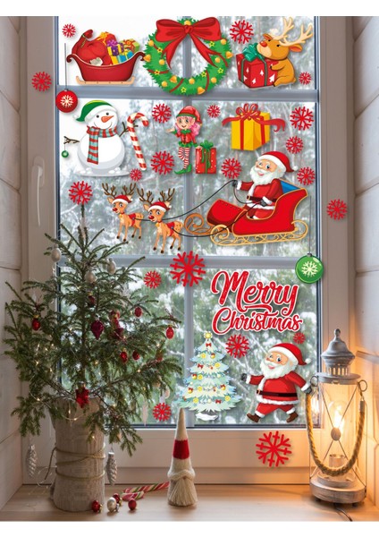 Yılbaşı temalı kar renkli çocuk odası çıkartması, sevimli ve eğlenceli dekorasyon. modelleri