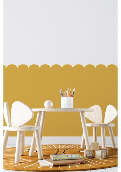 Dalgalı Çit Desenli Renkli Duvar Sticker, Çocuk ve Genç Odası Dekoru