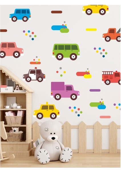 Arabalar Çocuk Odası Sticker Seti Puantiyeler Sticker ve Çizgiler Sticker fiyatları