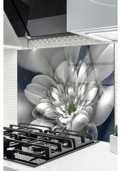 50x50 cm Çok Renkli Cam Ocak Arkası Koruyucu, Şık ve Dayanıklı Mutfak Tezgah Koruma