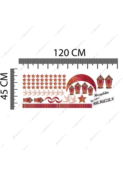 Renkli Ramazan Fenerleri Seti, Hilal ve Süsler, Kapı ve Duvar Dekoru, Çok Renkli fiyatları