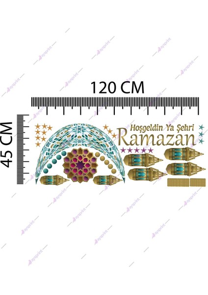 Renkli Ramazan Vitrin Kandil Fener Hilal Cam Kapı Duvar Süsü Sticker Seti fiyatları