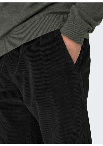 Normal Bel Normal Siyah Erkek Chino Pantolon Onslınus Tap Corduroy 0185 Pant Noo fiyatları