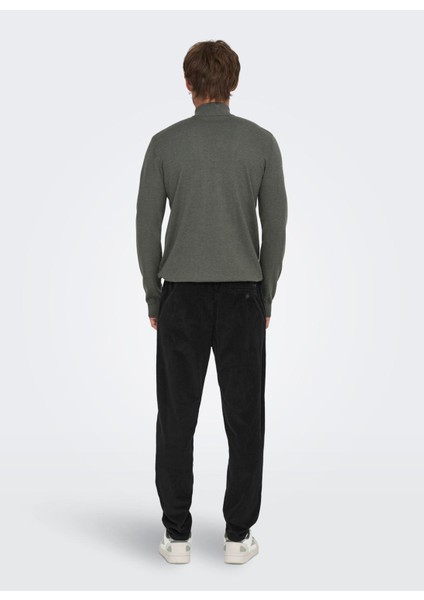 Normal Bel Normal Siyah Erkek Chino Pantolon Onslınus Tap Corduroy 0185 Pant Noo fırsatları