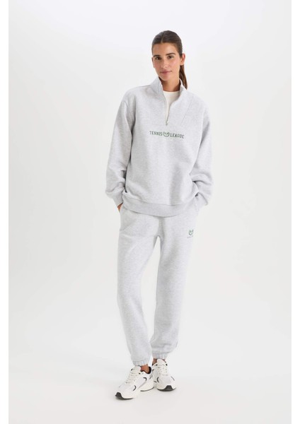 DeFactoFit Jogger Eşofman Altı Standart Fit Standart Boy Beli Paçası Lastikli Cepli Bağcıklı D1706AX24AU