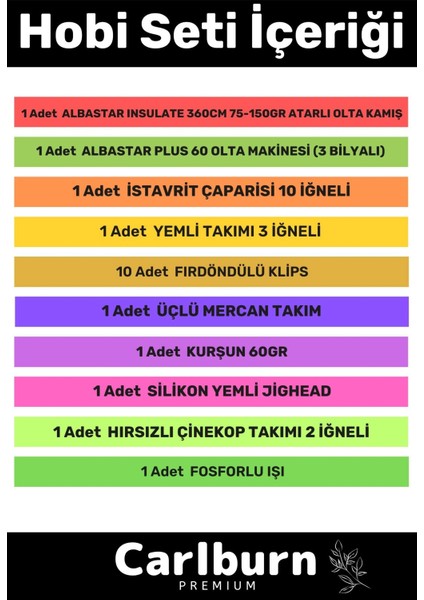 Özel Üretim Şık Taşıma Çantalı Hazır Kurulu Tam Takım Hobi Kıyı Olta Seti - 360cm Kamış Hediyeli