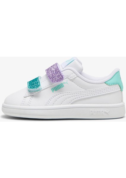 P395610 Puma Pumasmsh3.0l Glttrvlcr V Inf Bebek Spor Ayakkabı Beyaz