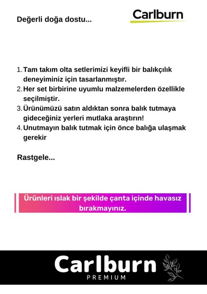 Özel Üretim Şık Taşıma Çantalı Hazır Kurulu Tam Takım Usta Lrf Olta Seti - 3m Kamış
