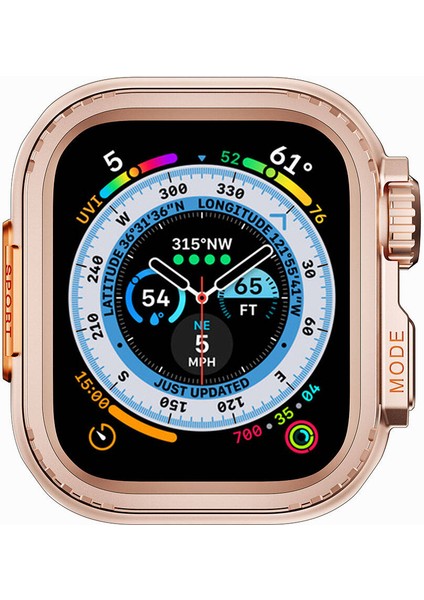 Watch 7 45MM To Watch Ultra 49MM Kasa Dönüştürücü Htstore Watch Gard 33-Rose Gold