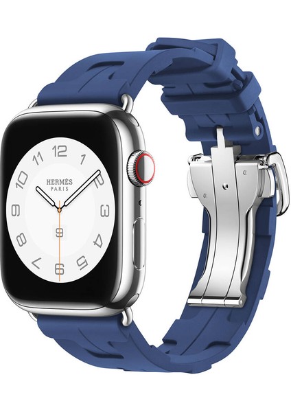 Watch 38MM Spor Görünümlü Htstore Krd-94 Silikon Kordon-Lacivert