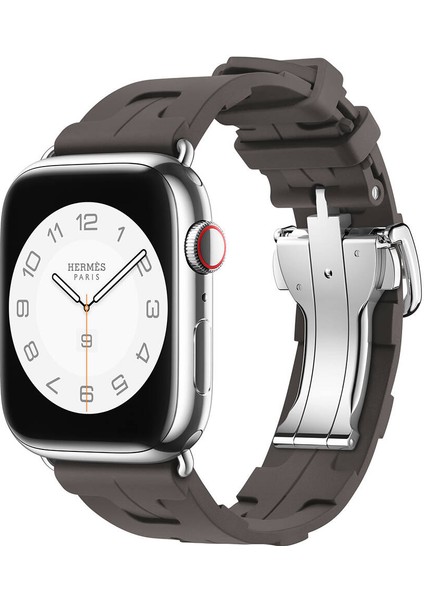 Watch 7 41MM Spor Görünümlü Htstore Krd-94 Silikon Kordon-Haki