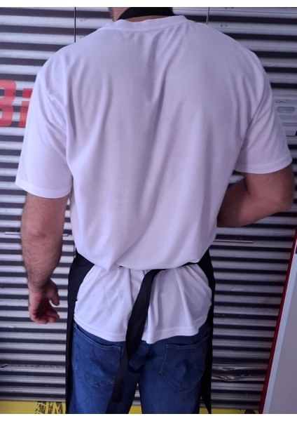 Siyah Şef Mutfak Önlüğü 70 x 80 Leke Tutmayan Sıvı Itici Kumaş