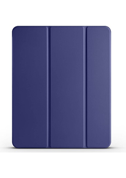 iPad Uyumlu Air 10.9 2022 (5.nesil) Htstore Smart Cover Kalem Bölmeli Standlı 1-1 Kılıf-Lacivert