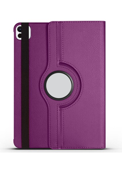 iPad Uyumlu Pro 11 2024 Htstore Dönebilen Standlı Kılıf-Mor