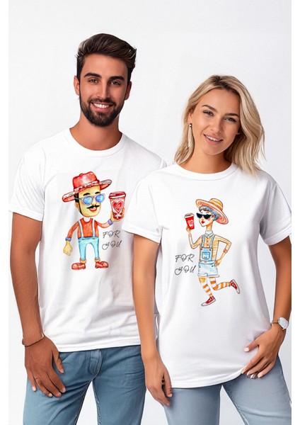 Bedenleri Satıcıya Sor Kısmından Yazınız. Sevimli Karikatürlü For You Sevgili Tişörtleri