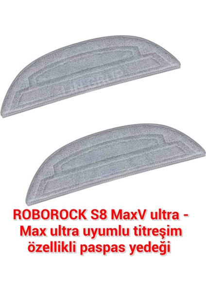 Roborock Maxv Ultra Uyumlu Titreşim Özellikli Mop Paspas Yedek 2 Adet