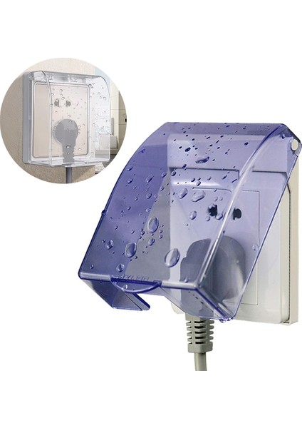 Priz Kapağı, Banyo Lavabo Islak Priz Koruma Kapağı, Sudan Koruyan Kapak, Açılır Kapanır, Priz Soket Koruyucu,