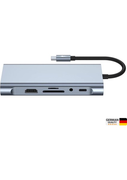 11IN1 USB Type-C Hub Port Adaptör HDMI USB Ethernet Pd Girişli