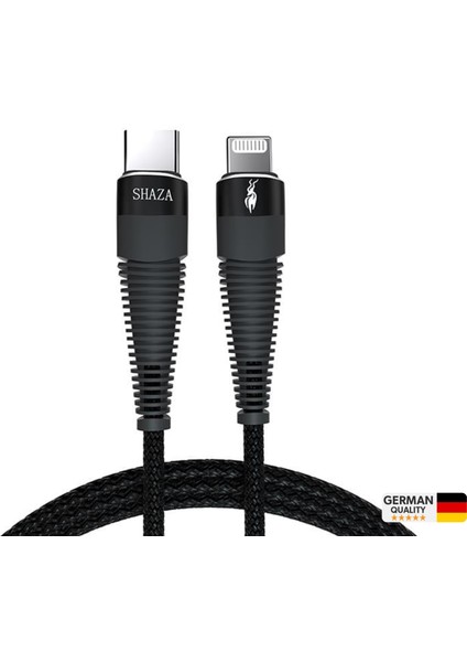 Apple iPhone Uyumlu Lightning To Type-C Pd 5A 100 W Örgülü Hızlı Şarj ve Data Kablosu 1 Metre