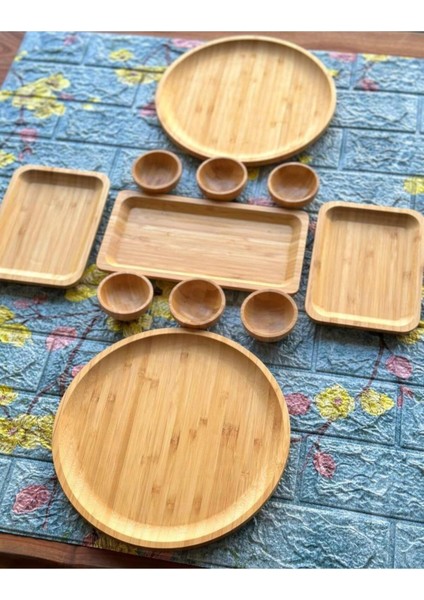 Şık ve kullanışlı 11 parça kahvaltı seti, bambu malzeme, 2 kişilik, BPA free fiyatları