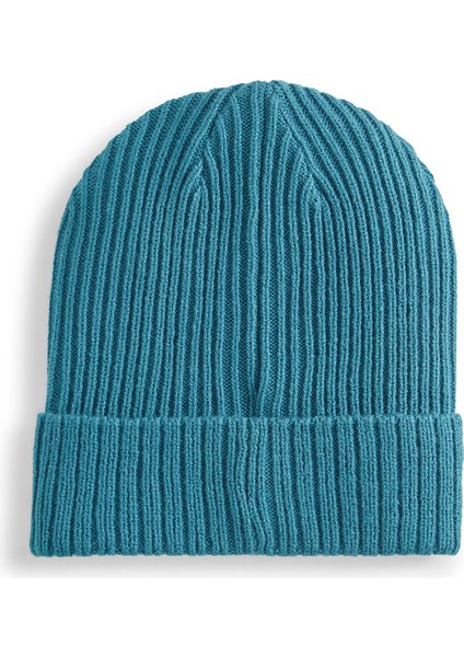 Ribbed Classic Erkek Yeşil Günlük Stil Bere 02403811