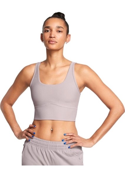 Under Armour Meridian Rib Crop Kadın Gri Antrenman Atlet 1386613-015