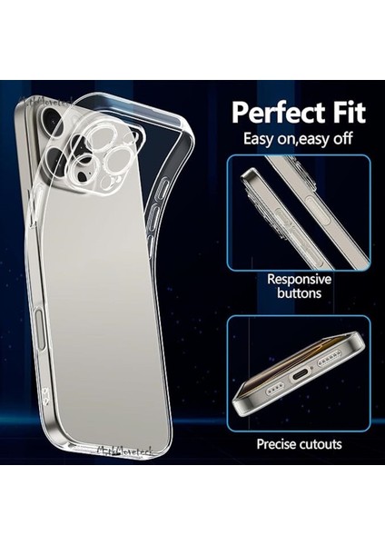 Apple iPhone 16 Pro Kılıf Kamera Korumalı Yumuşak Şeffaf Silikon + 9h Temperli Ekran Koruyucu Cam Set fiyatları