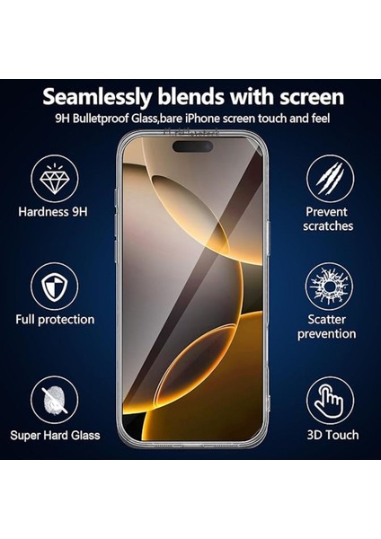 Apple iPhone 16 Pro Kılıf Kamera Korumalı Yumuşak Şeffaf Silikon + 9h Temperli Ekran Koruyucu Cam Set modelleri