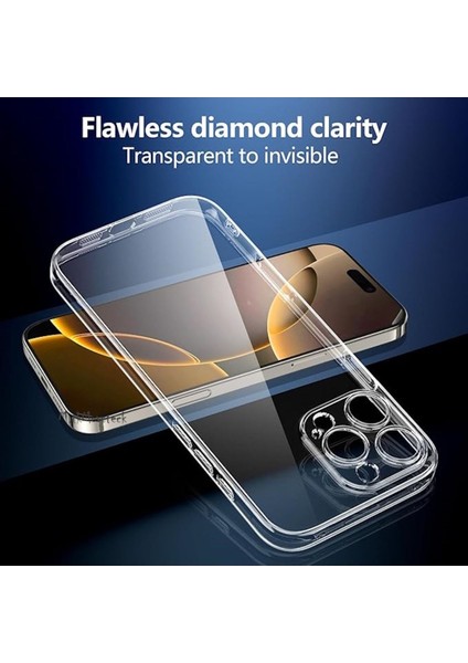 Apple iPhone 16 Pro Kılıf Kamera Korumalı Yumuşak Şeffaf Silikon + 9h Temperli Ekran Koruyucu Cam Set fırsatları