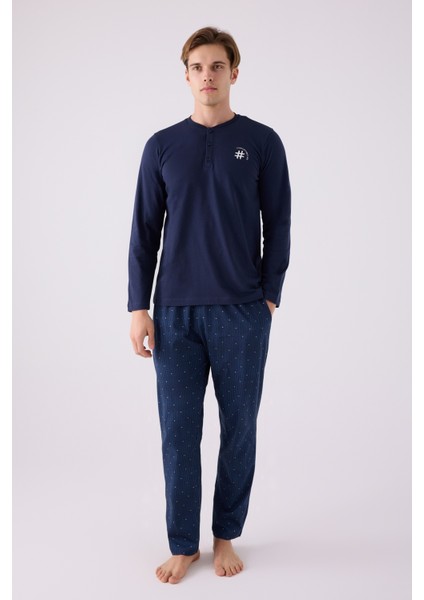 3147 Erkek Uzun Kol Pijama Takım