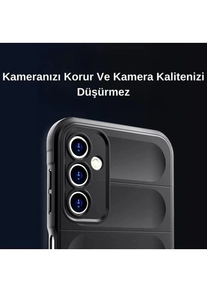 Samsug Galaxy A25 Uyumlu 3D Kamera Korumalı Mat Leke Yapmaz Elden Kaymaz Içi Kadife Silikon Kılıf