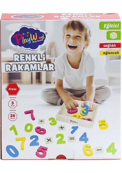 Onyıl Oyuncak ONY-401 Ahşap Renkli Rakamlar 26 Parça -Onyıl Oyuncak