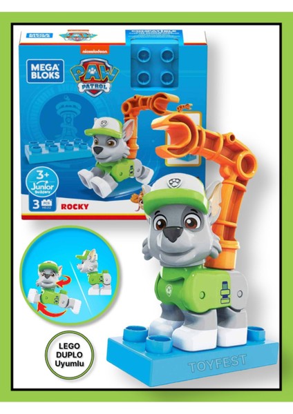 Mega Bloks Paw Patrol The Mighty Movie Film Karakter LEGO Figürleri - Rocky
