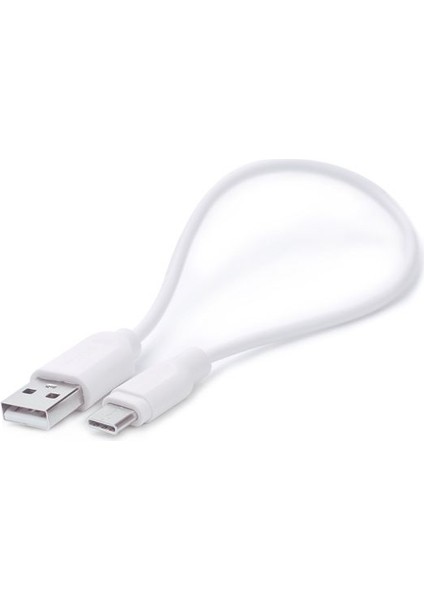 C69 2.0A 20cm USB-A - Type-C Şarj & Data Kablosu - Beyaz