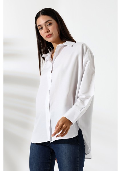 Oversize Beyaz Kadın Gömlek fiyatları