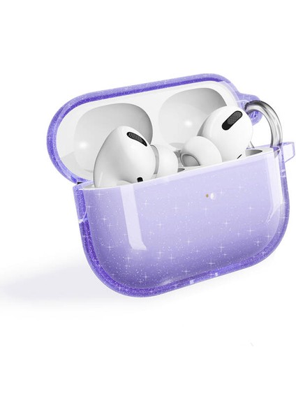 Apple Airpods Pro 2 Allstar Airbag-32 Parlayan Simli Saydam Renkli Kılıf
