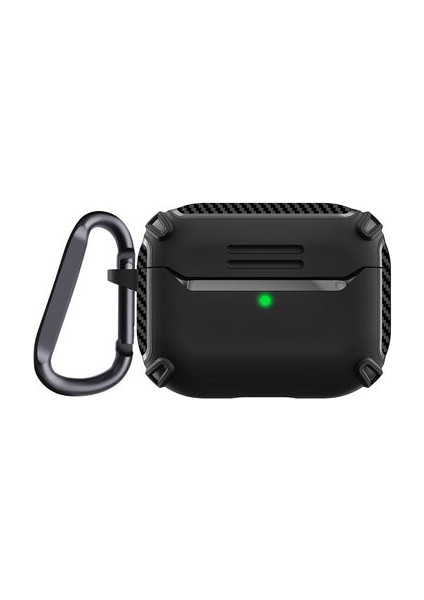Apple Airpods Pro Darbelere Dayanıklı Karbonfiber Dokulu Airbag-26 Kılıf