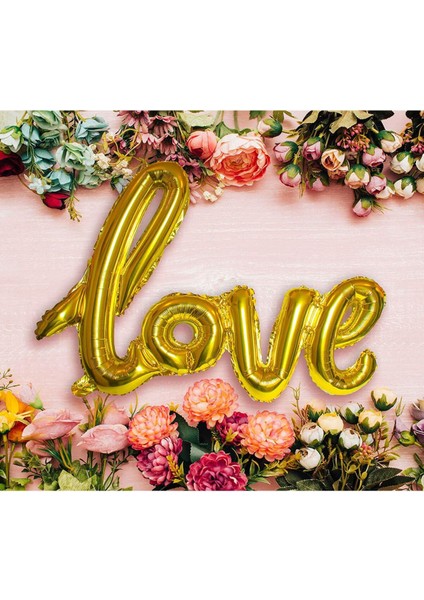 Love ımza folyo balon gold büyük boy 65x108 cm