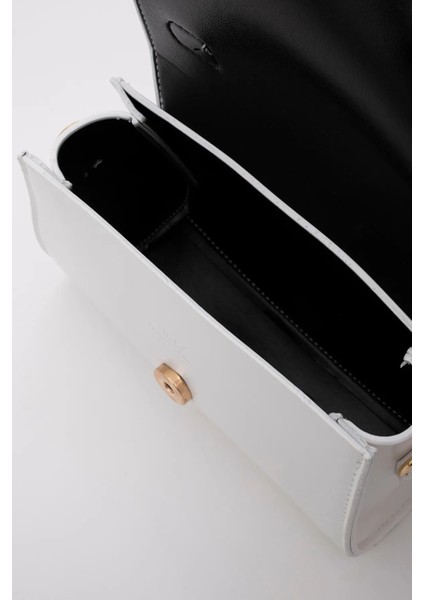 Beyaz Asia Suni Deri Çıtçıtlı Ayarlanabilir Askılı Kadın El, Kol ve Omuz Çantası modelleri