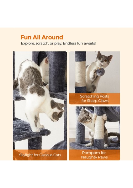 Feandrea Çok Katlı Kedi Kulesi fiyatları