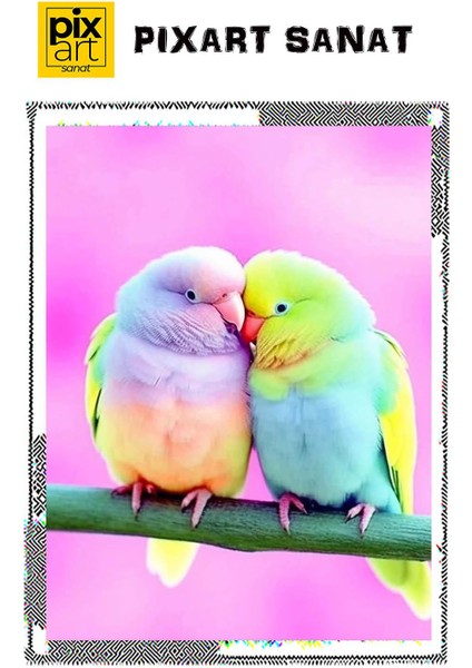 Renkli Kuş 30 x 40 cm Elmas Mozaik Tablo fırsatları