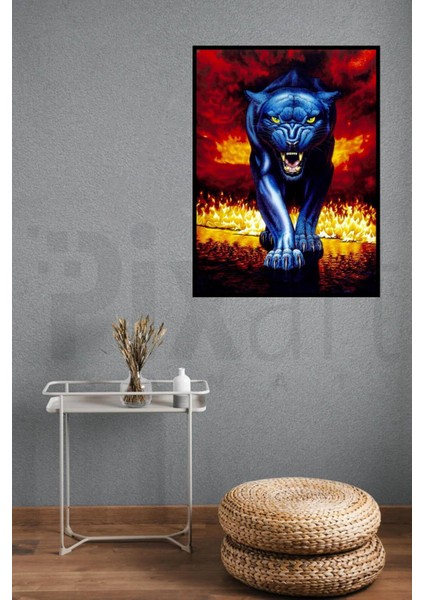 30 x 40 cm Alevli Panter Elmas Mozaik Tablo fiyatları