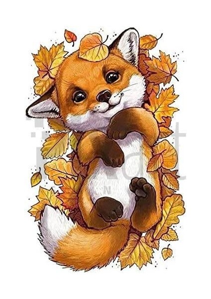 Yavru Tilki 30 x 40 cm Elmas Mozaik Tablo