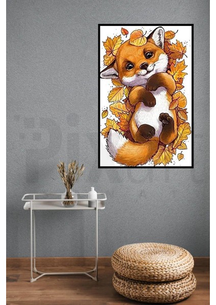 Yavru Tilki 30 x 40 cm Elmas Mozaik Tablo modelleri